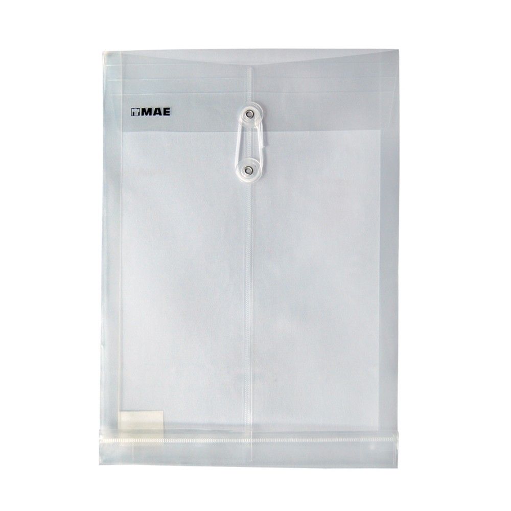 Sobre Vertical Oficio Con Hilo Color Transparente