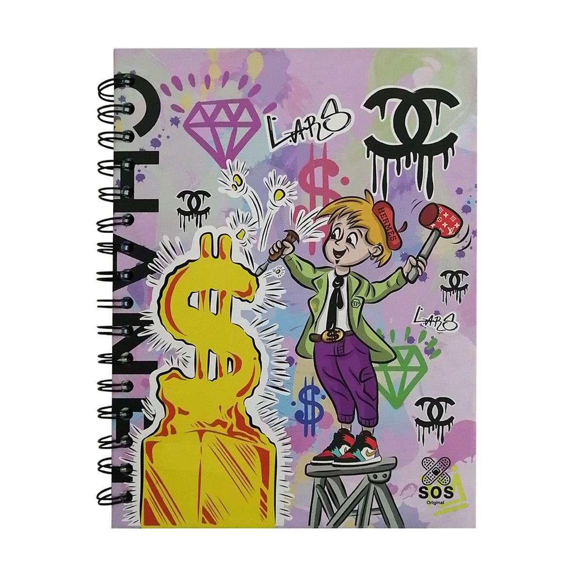 Cuaderno Rayas Argollado 1 Materia Doble Anillo SOS