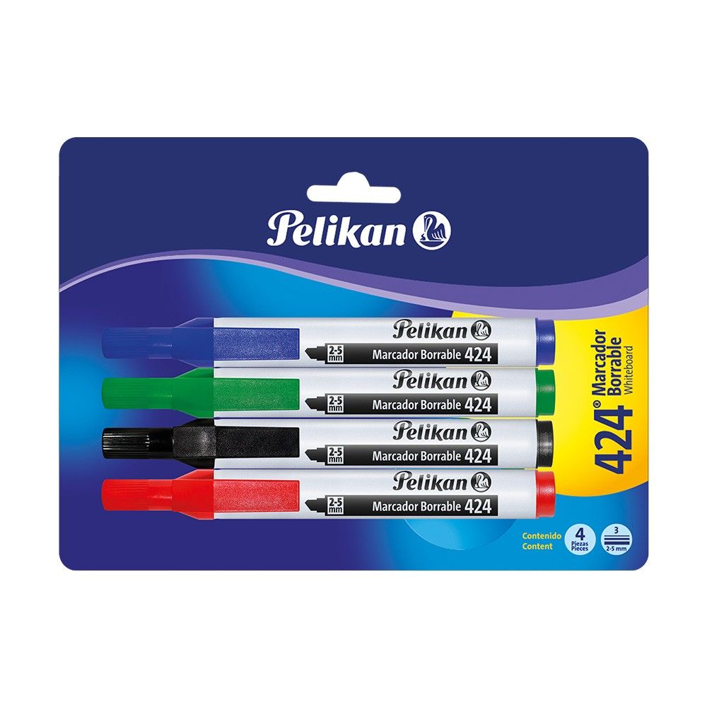 Marcador Pelikan Borrable 424 / 2.5mm x 4und