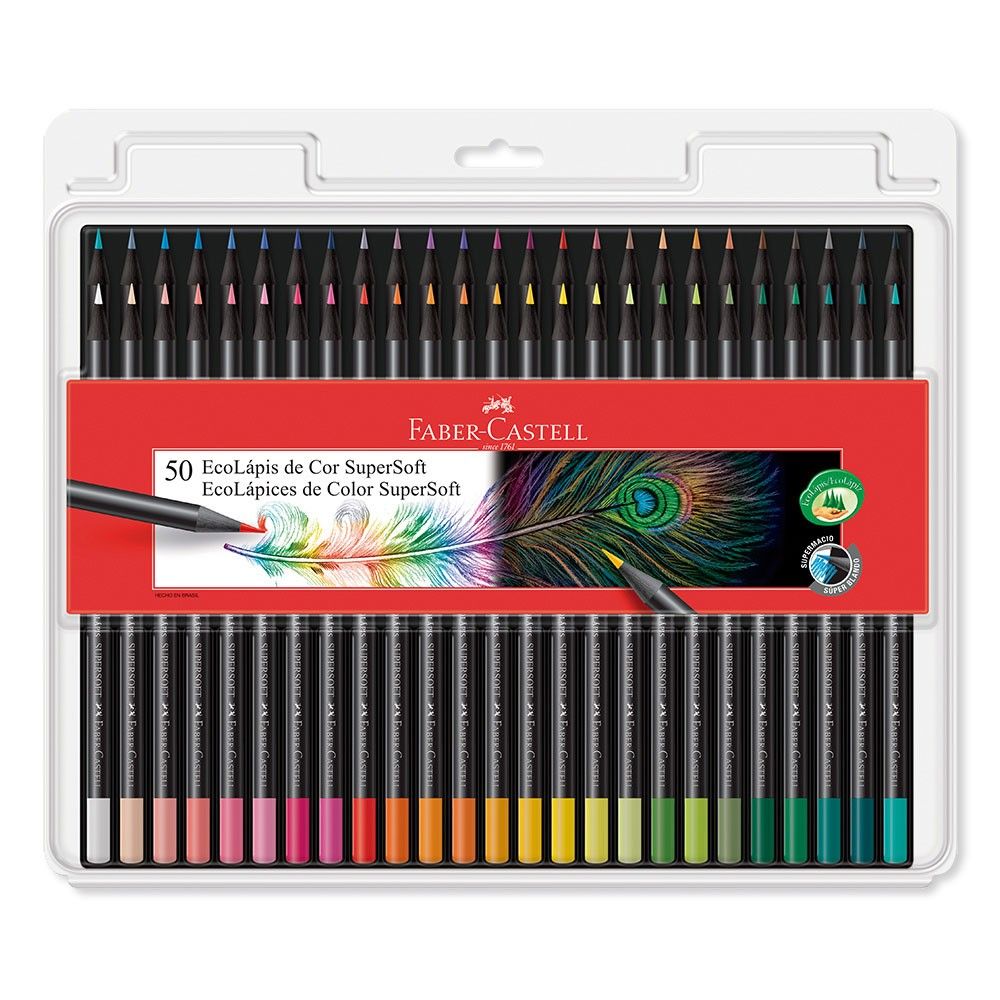 Colores Faber Castell EcoLápices Supersoft x50 und