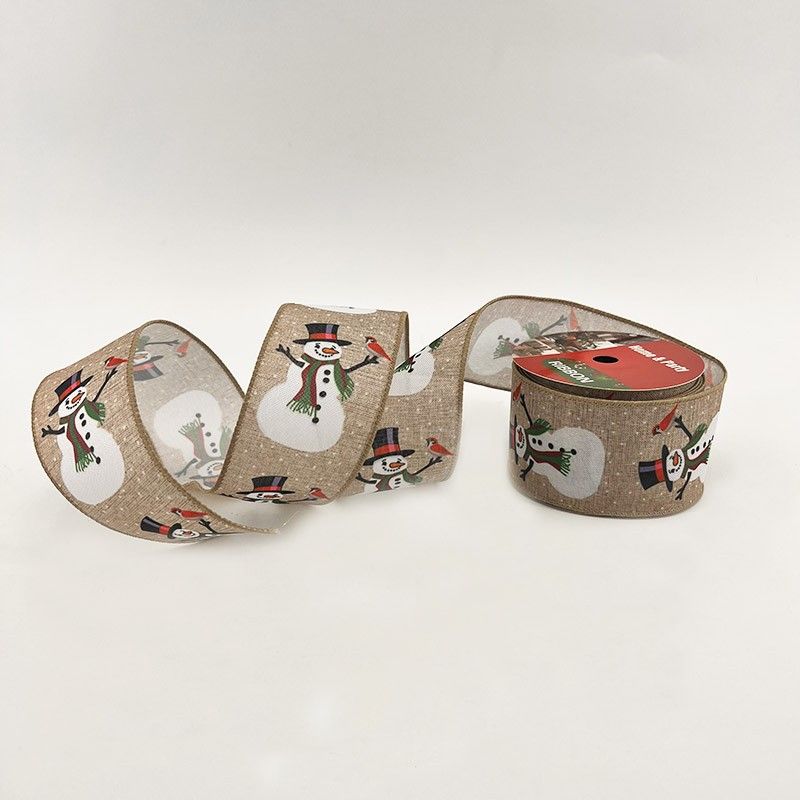 Cinta 6.3Cm X10Yd Natural Snowman