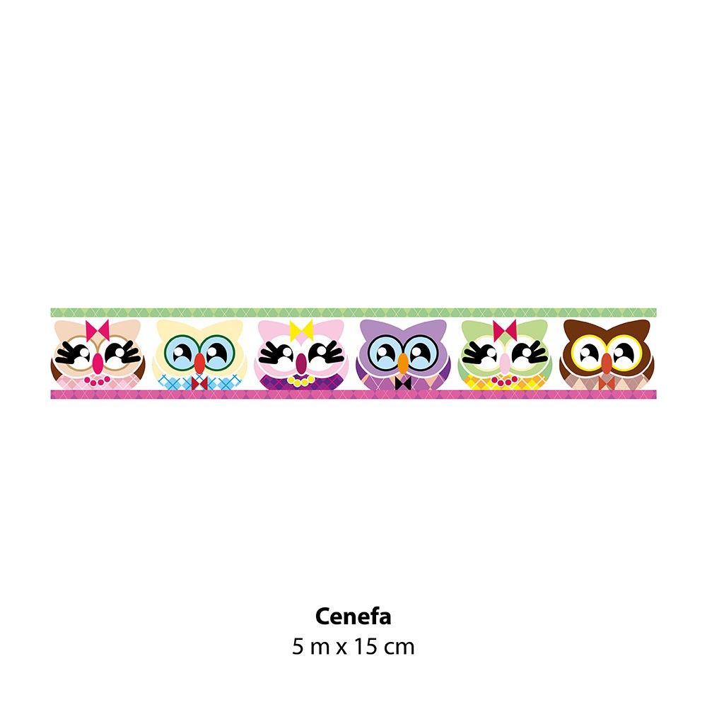 Cenefa Decorativa Contact Film Buho con Adhesivo 5m x 15cm