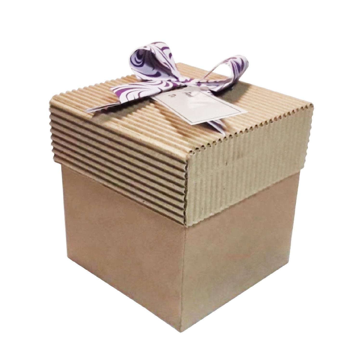 Caja De Regalo 8Cm Tapa Micro Café