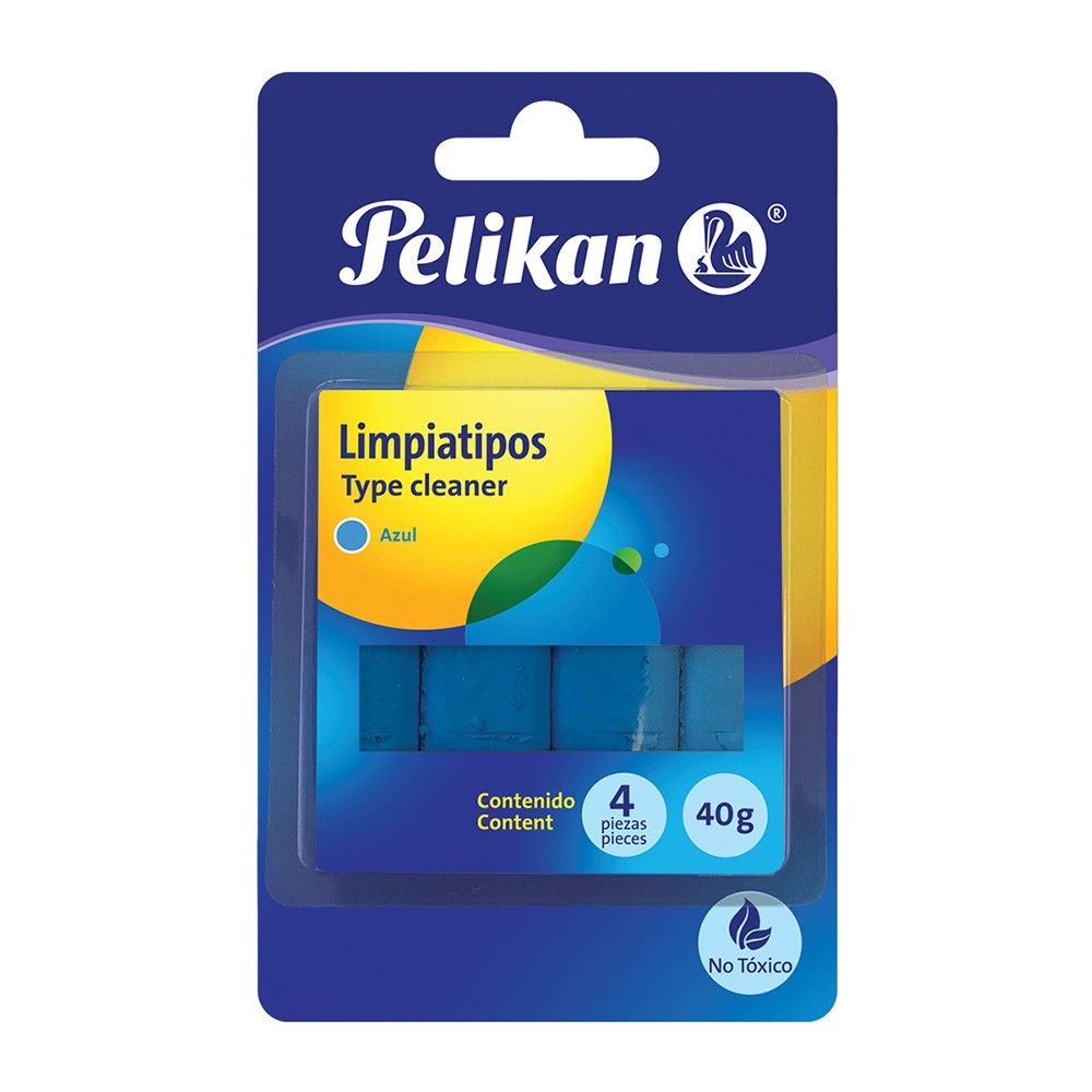 Limpiatipos Pelikan 40gr x4 und Azul