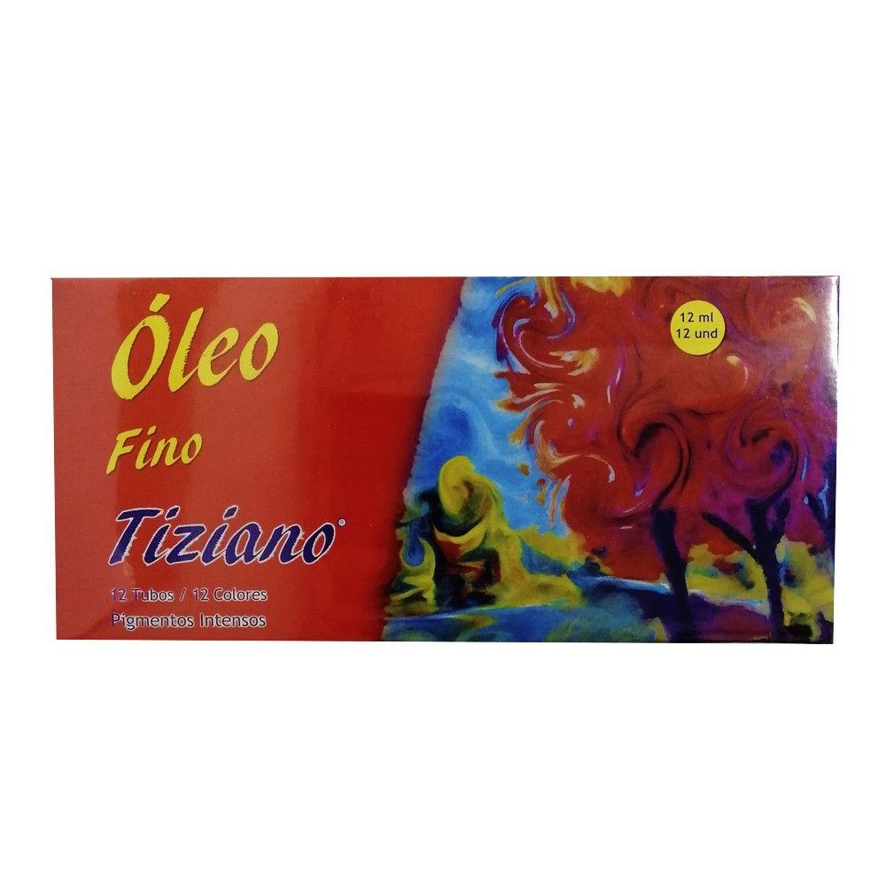 Estuche Óleo Fino Tiziano 12 Colores 12ml x12 und