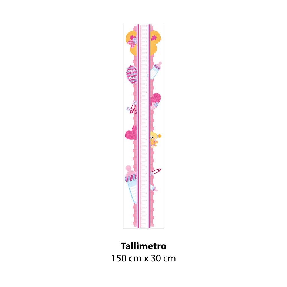 Tallímetro Decorativo Contact Film Baby Girl con Adhesivo 150cm x 30cm