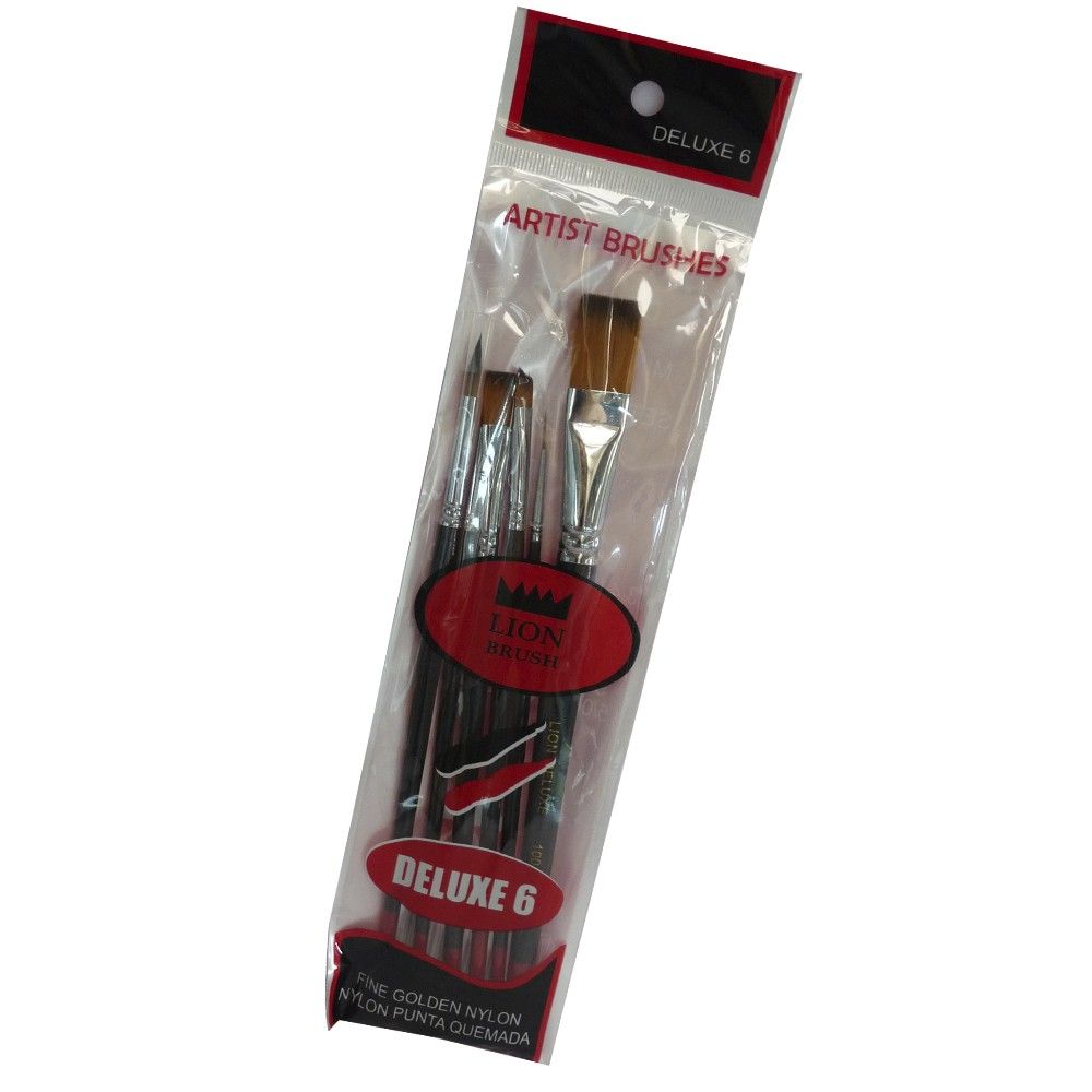 Pincel Arte &amp; Pintura Mixto Lion Deluxe x6 und