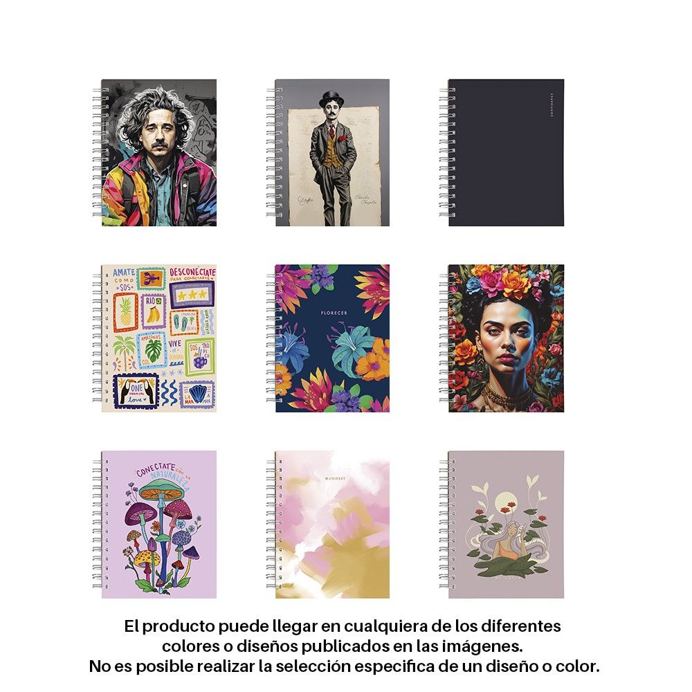 Cuaderno Argollado 5 Materias de Cuadros Mediano SOS