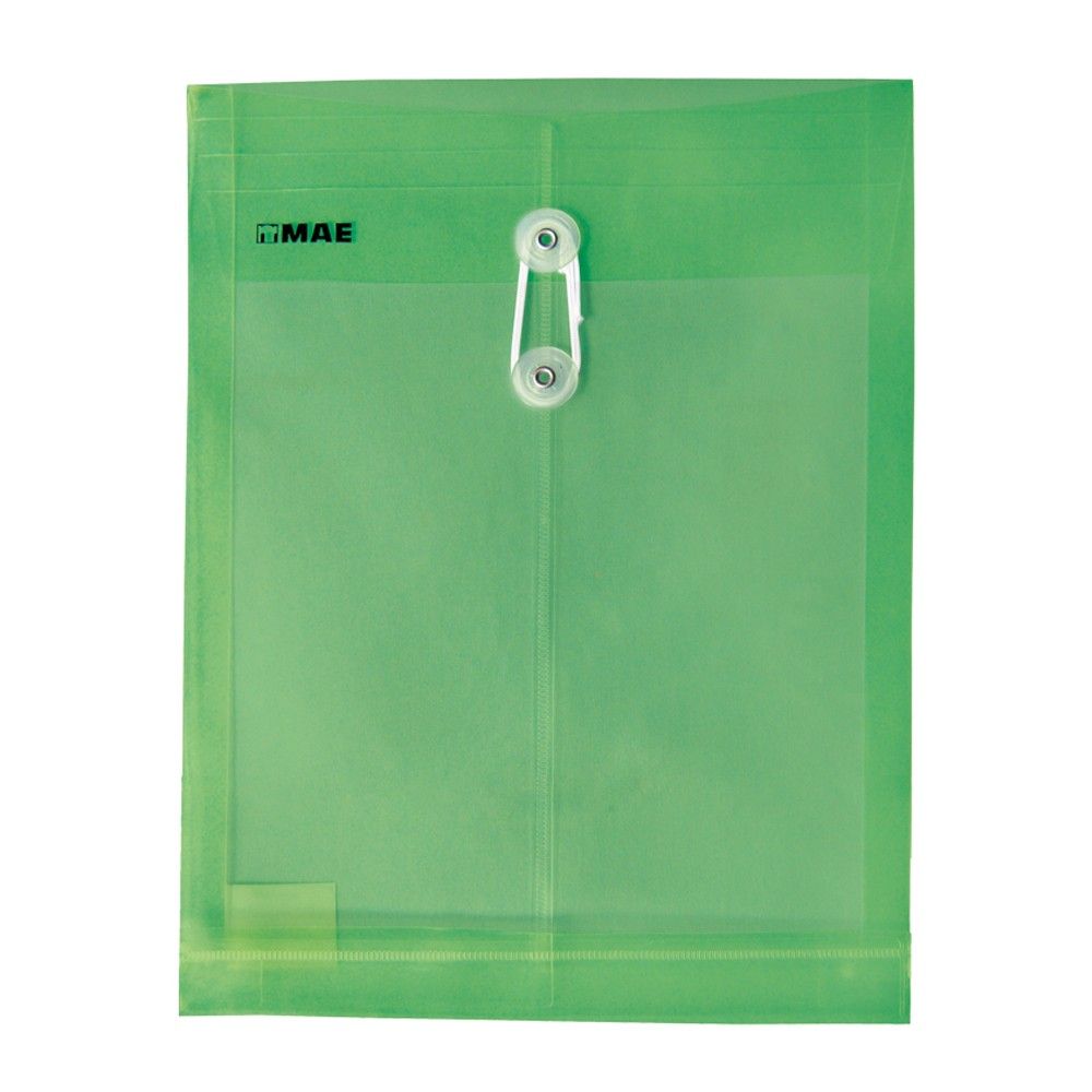 Sobre Vertical Carta Con Hilo Color Verde