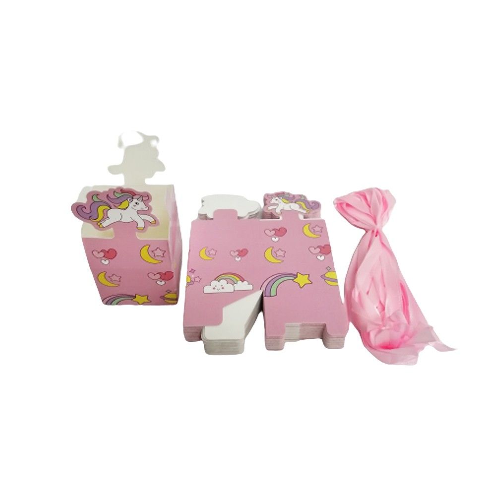 Cajas de Cartón Decoración Unicornio x 25 und