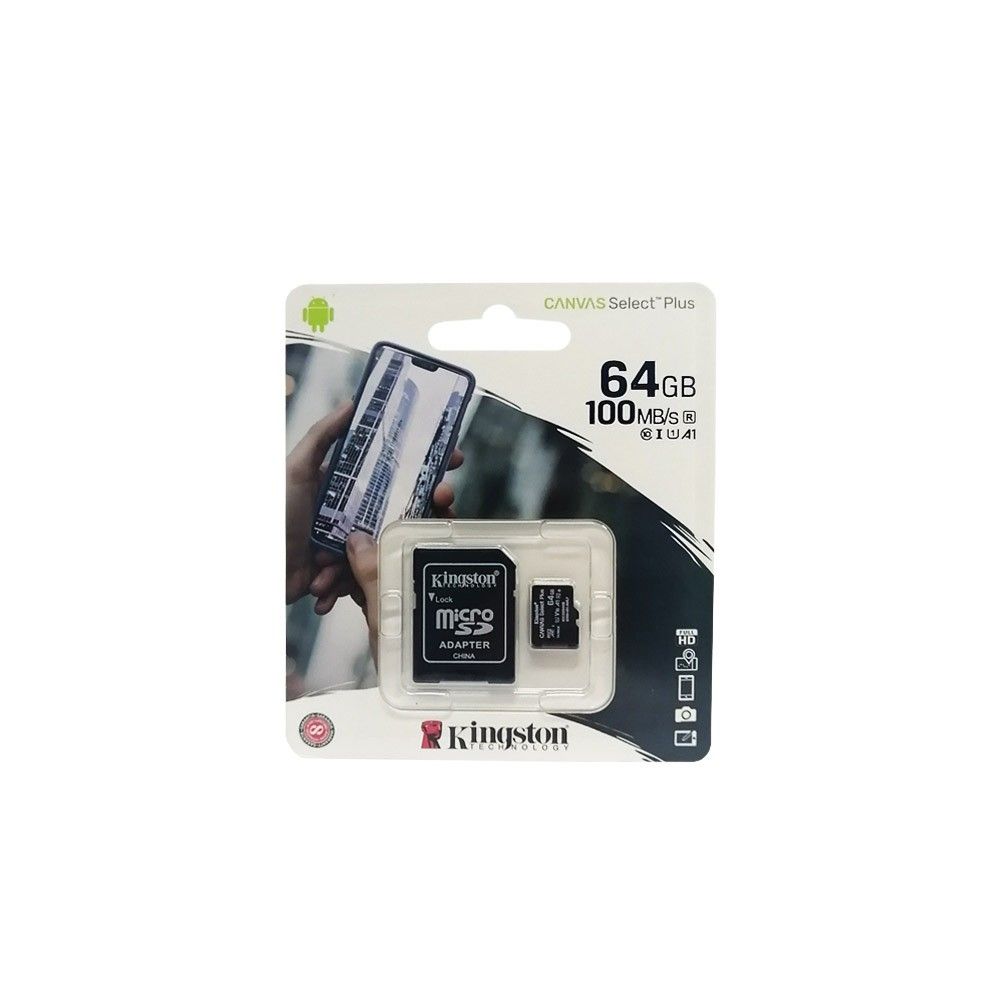 Memoria Micro Sd 64gb Kingston V10 Con Adaptador