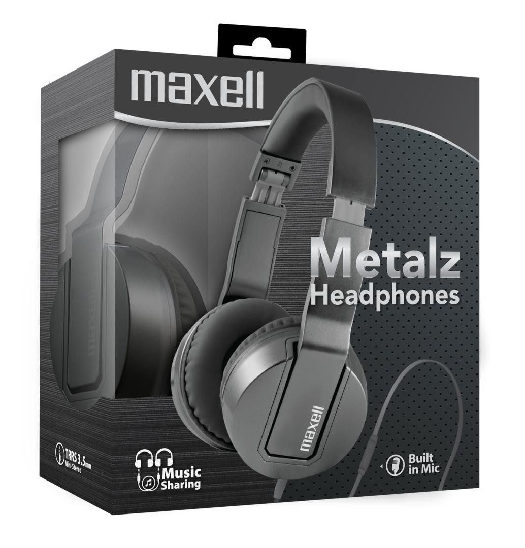 Audífonos Maxell Solids2 SMS-10 Metalz con Micrófono Tungstn Gris