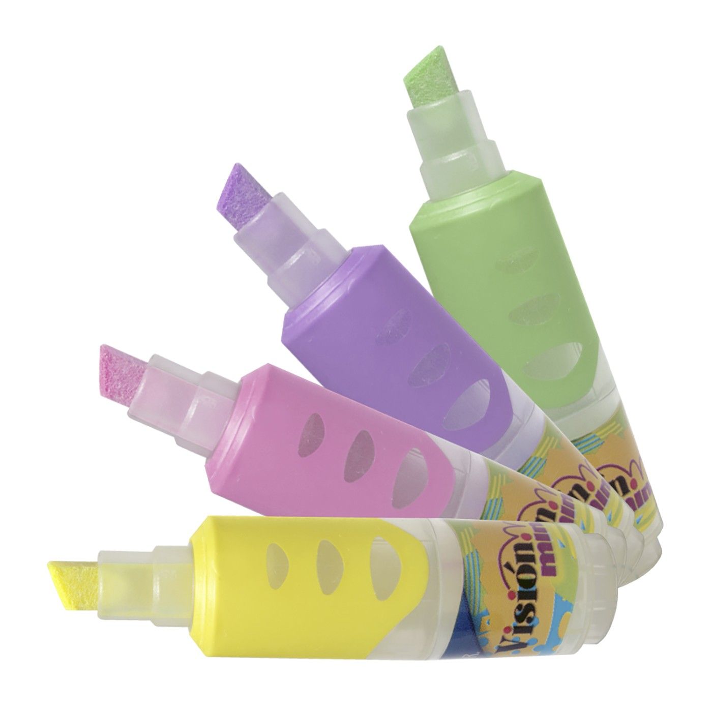 Resaltador Azor Mini Punta Gruesa X4 Colores Pastel Surtidos