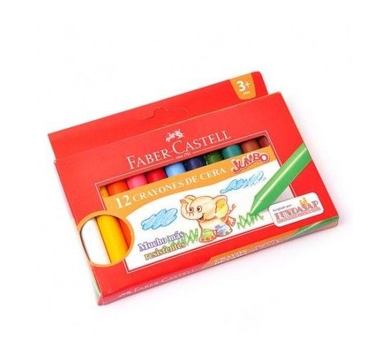 Crayolas Faber Castell Jumbo x12 und / +3 años