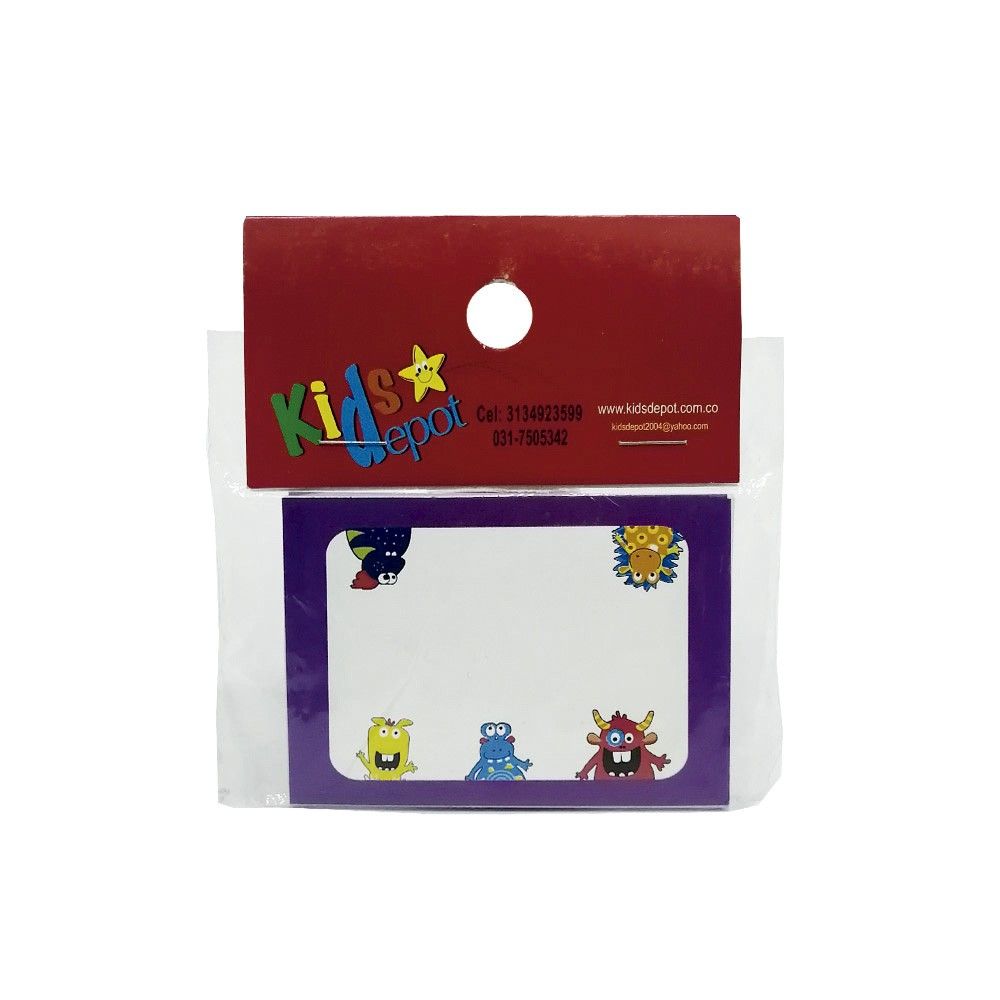 Tarjeta Kd Monstruos Adhesivas X15 Und
