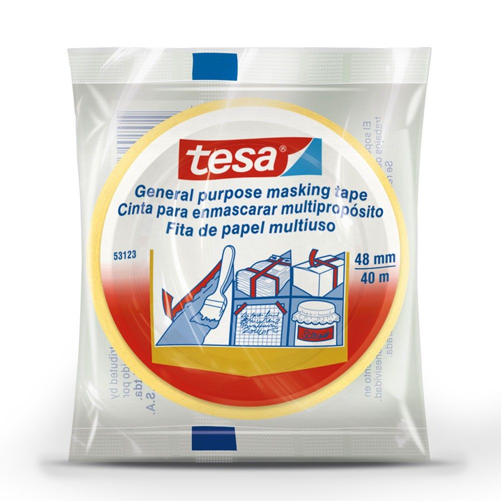 Cinta de Enmascarar Multipropósito Tesa 40m x 48mm
