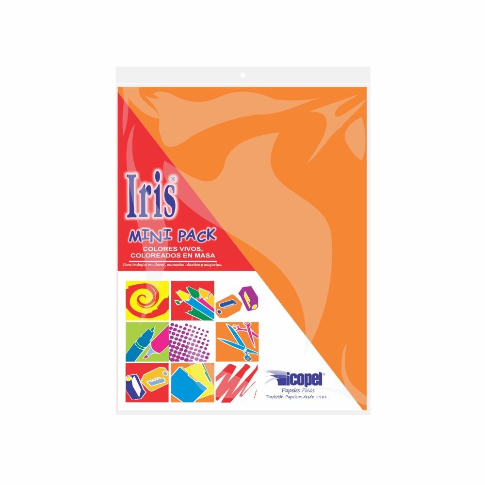 Minipack Iris-Ultra Icopel Carta 20 Hojas  Naranja