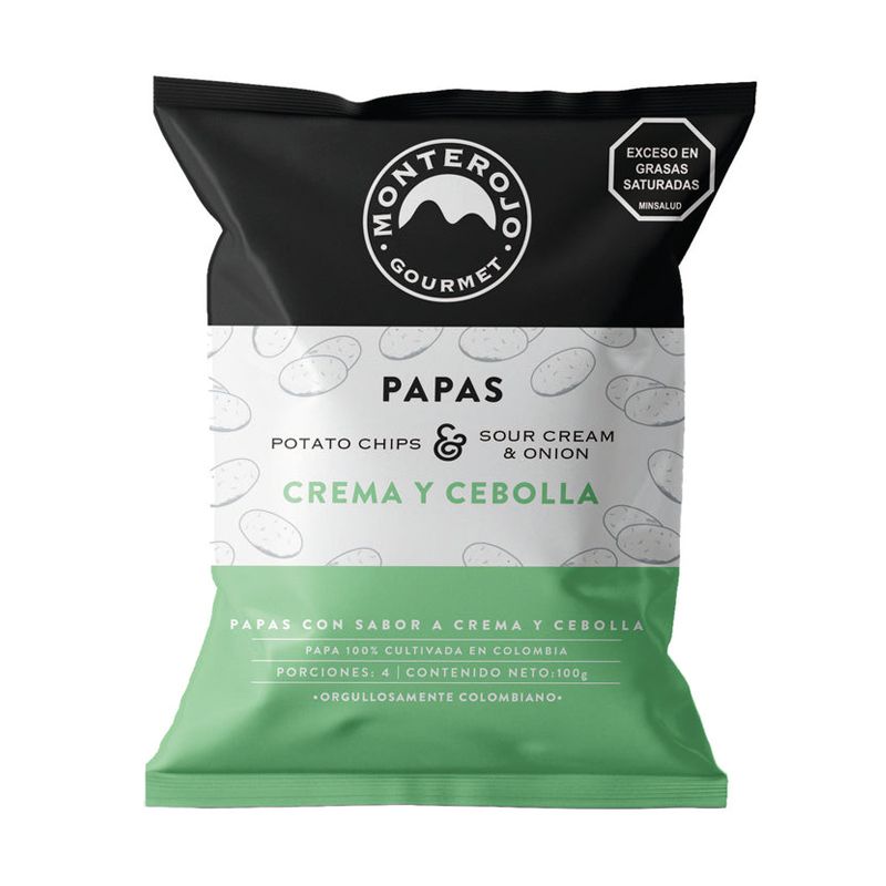 Papas Crema Y Cebolla 100g Monterojo