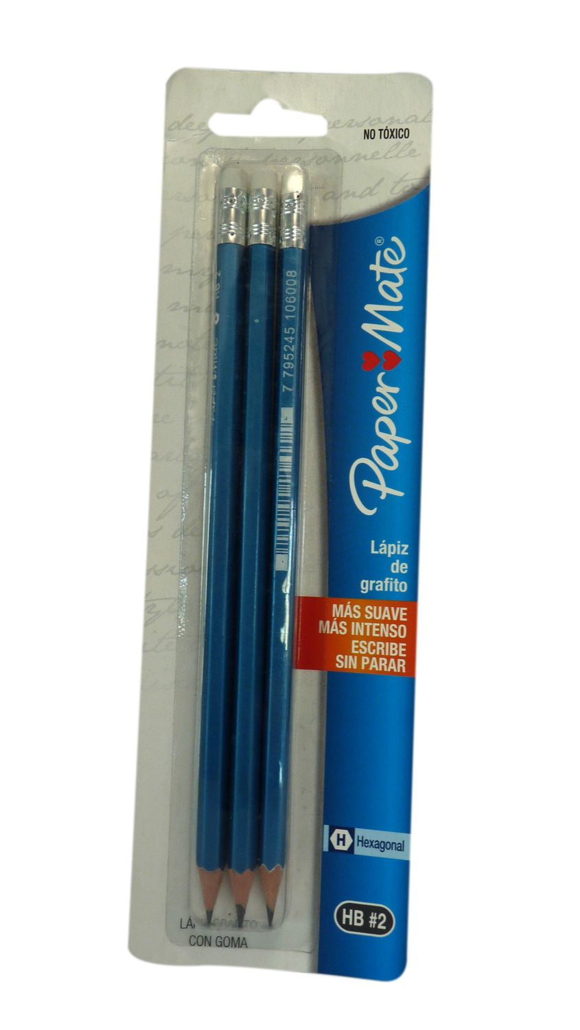 Lápiz Paper Mate Grafito HB N2 x3 und