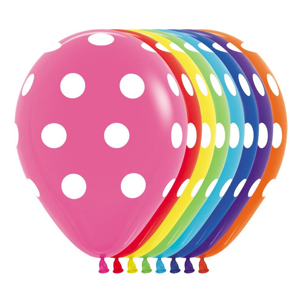 Bomba Sempertex Color Polka Dots P/Blancos X12 UND