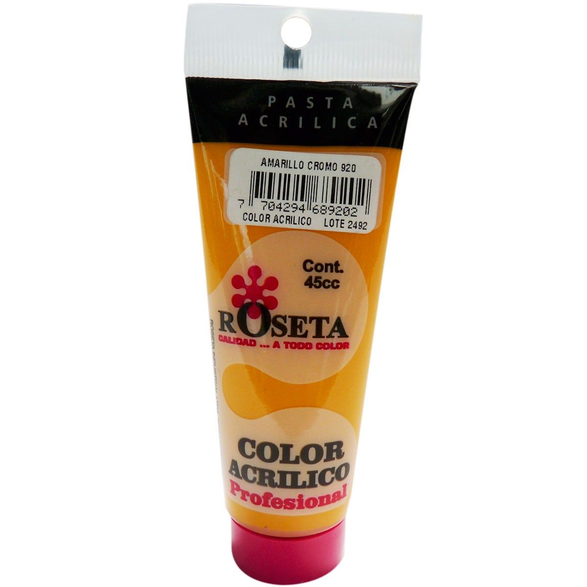 Acrílico Roseta en Tubo Amarillo Cromo 45ml
