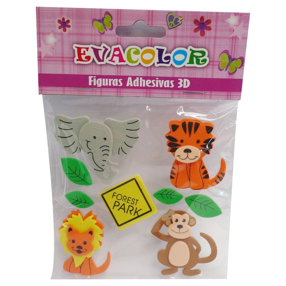 Fomi Figuras Adhesivo 3D Motivo Selva