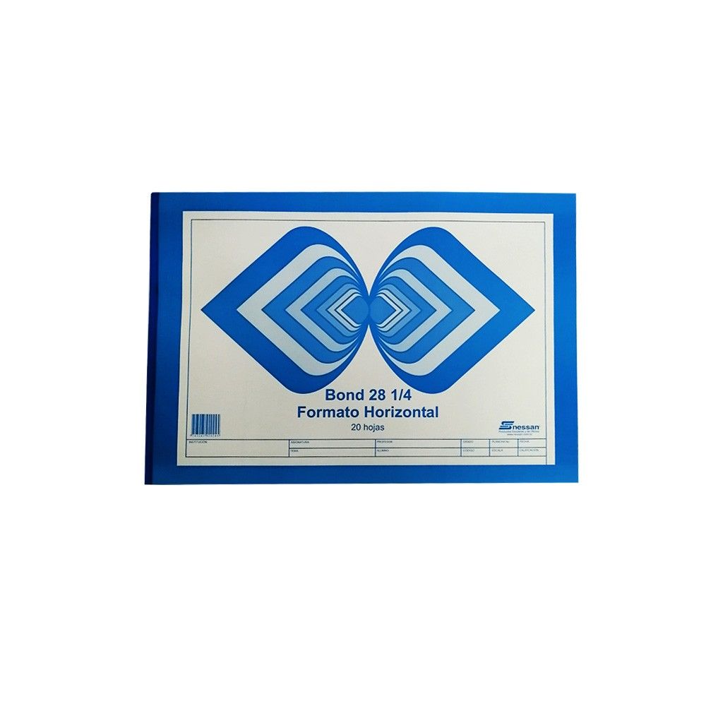 Block Bond 28 Horizontal 1/4 20 hojas Nessan