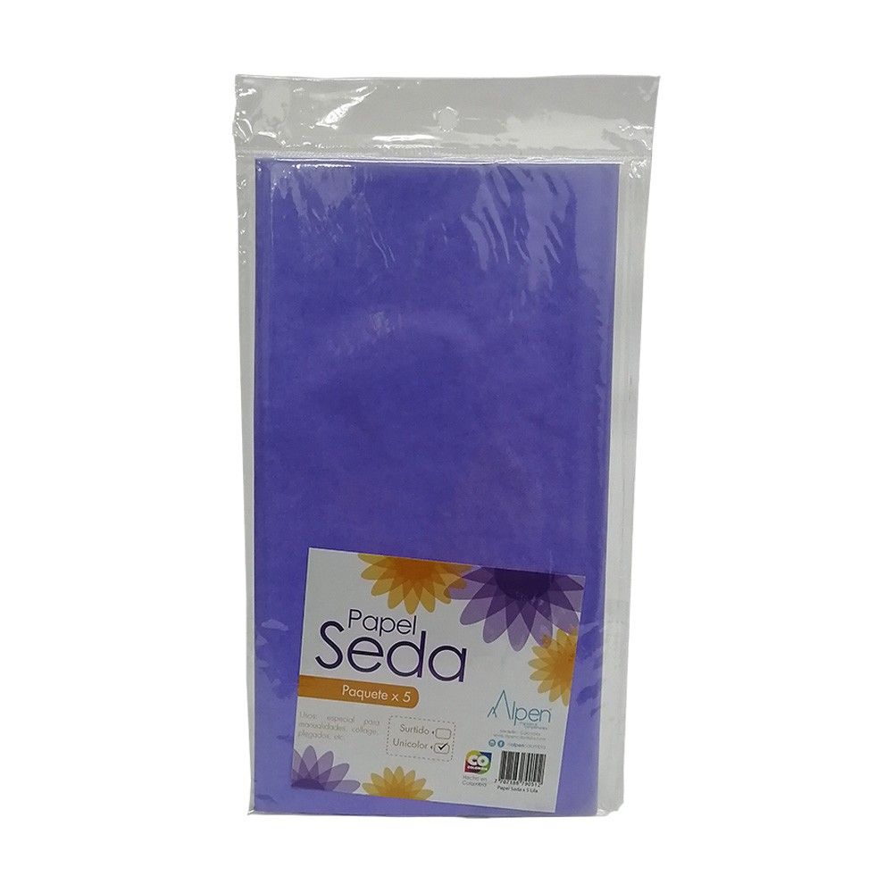 Papel Seda Lila 50 x 70 cm X 5 und.