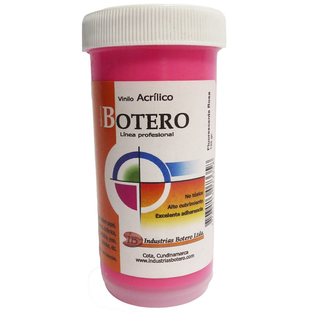 Vinilo Botero Profesional Fluorecente Rosa 120ml