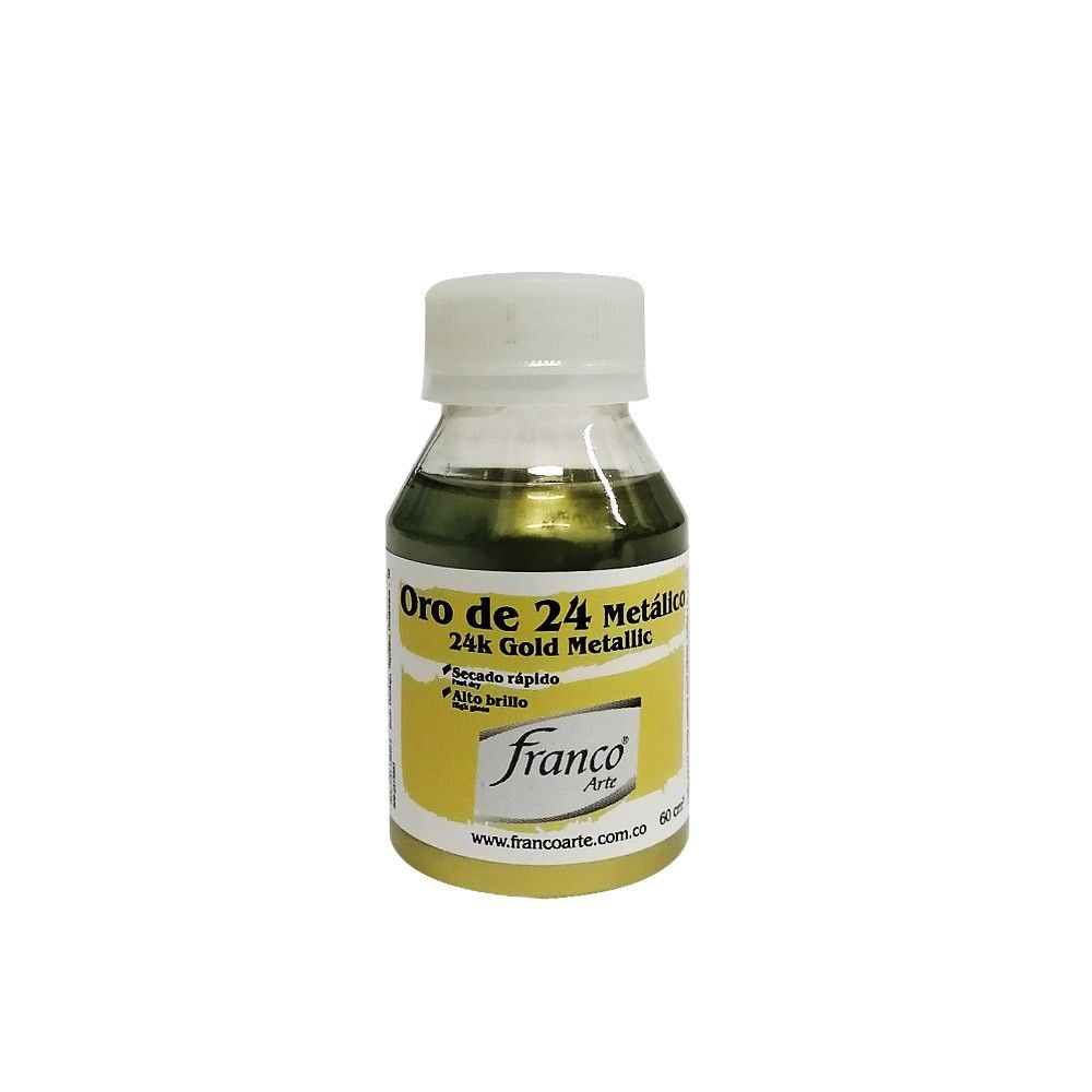 Pintura Metalica Franco Color Oro 24K 60Cc