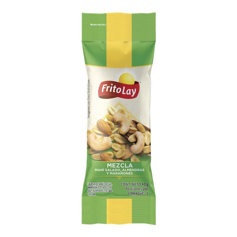 Mani Salado, Almendras y Marañones 40g Frito Lay