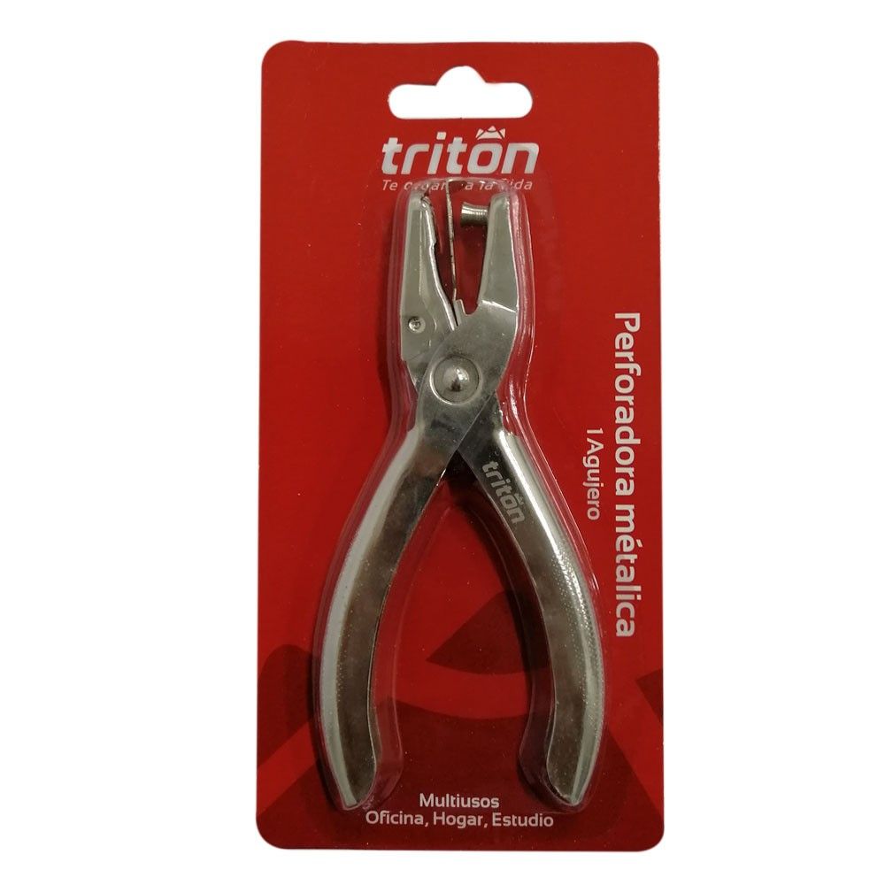 Perforadora Triton Metálica Multiusos 1 Hueco x1und