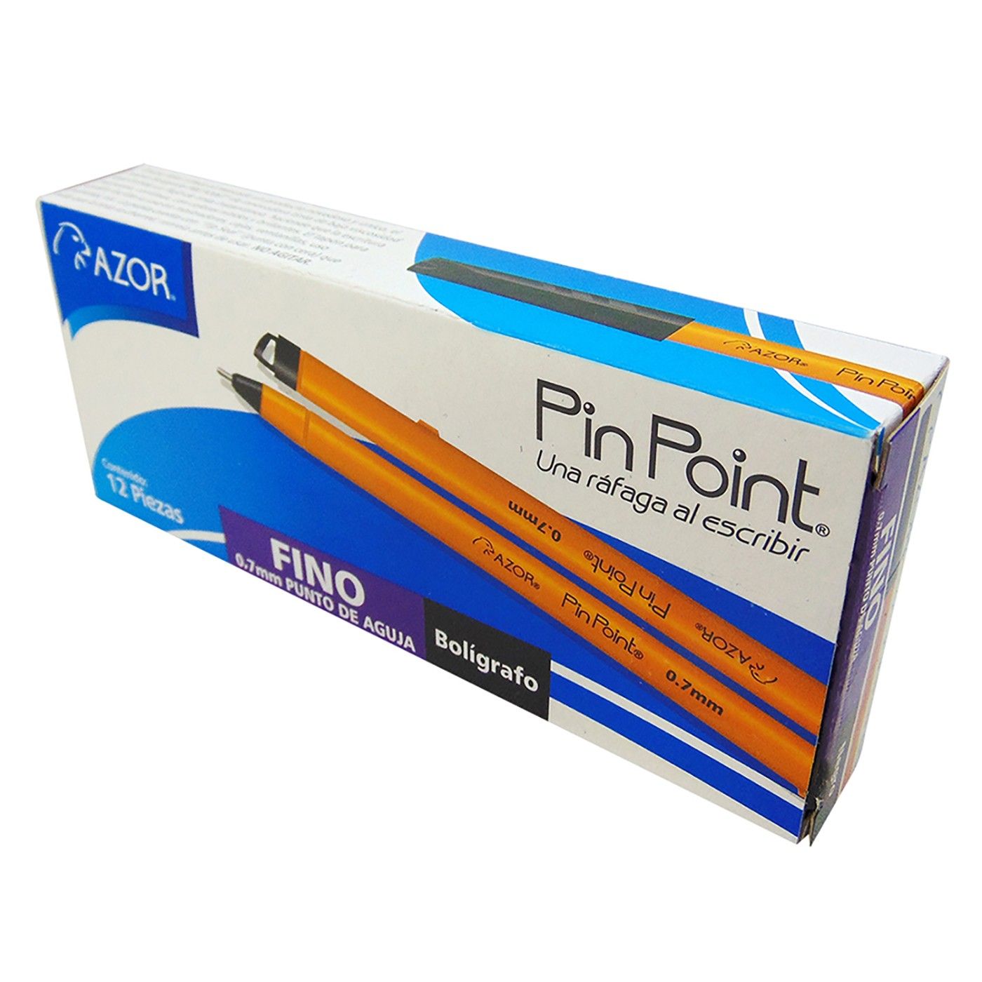 Esfero Semigel Azor Punta Fina X12 Und Color Negro