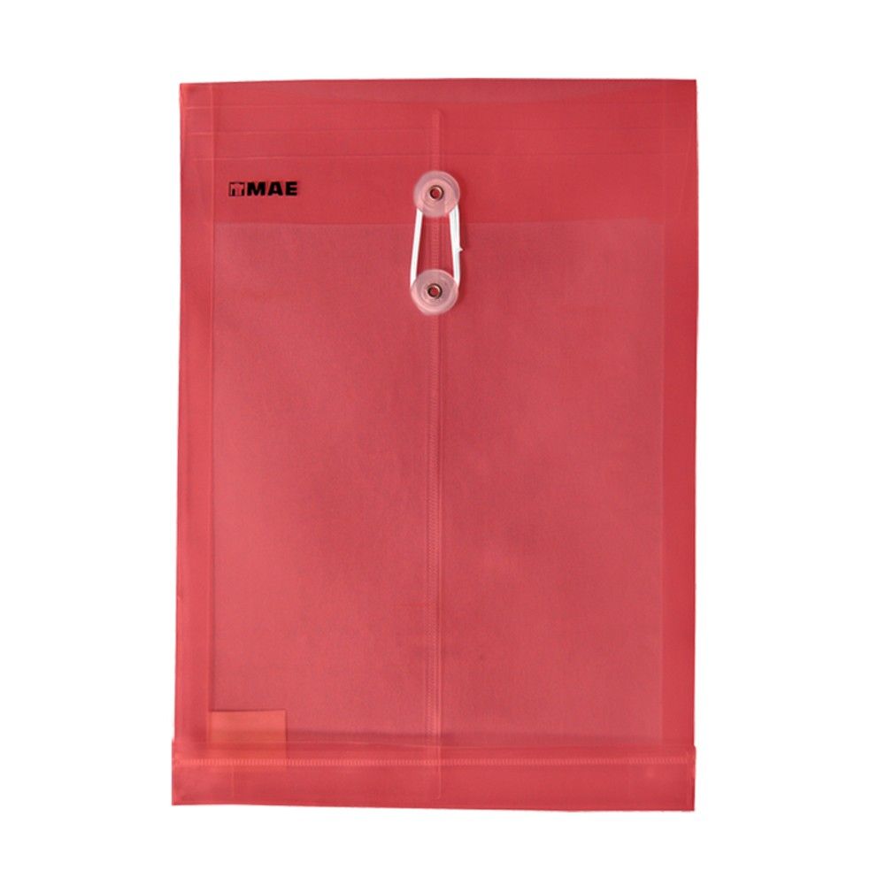 Sobre Vertical Oficio Con Hilo Color Rojo