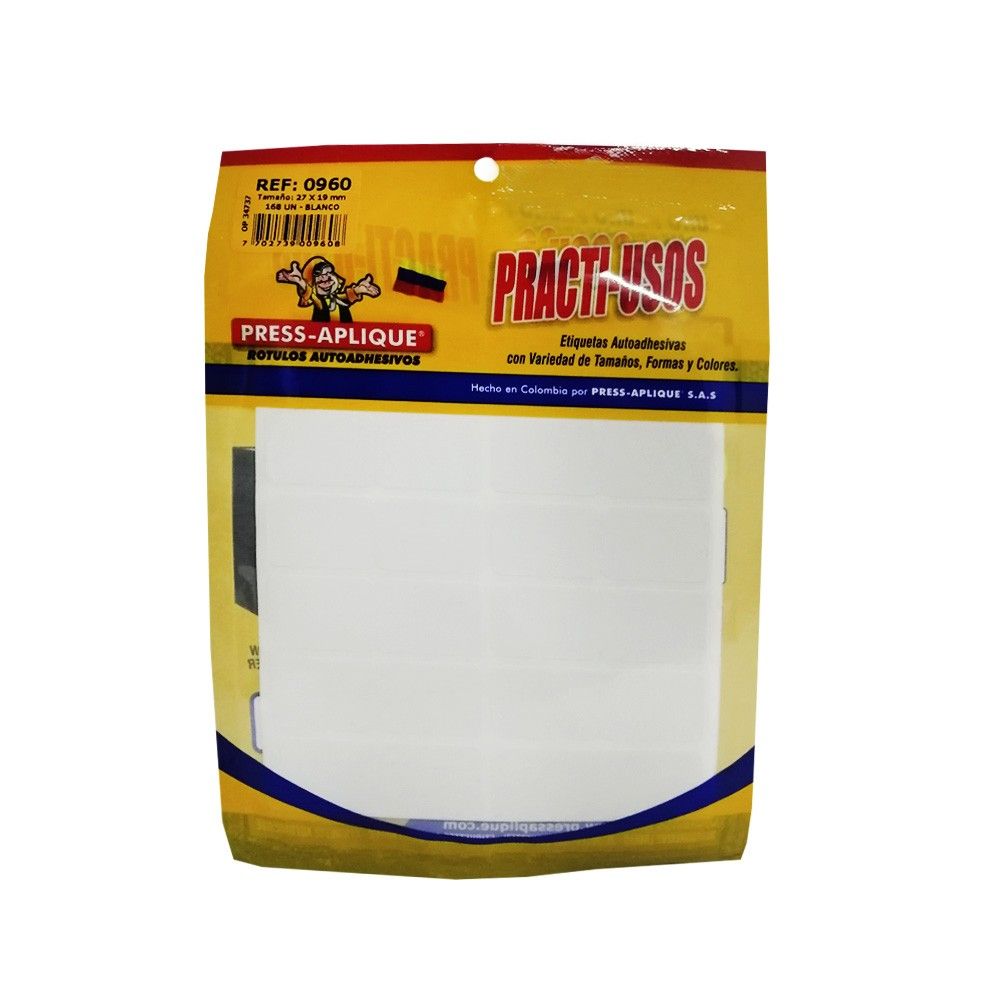 Rótulos Adhesivos Press Aplique 27x19 Referencia 0960