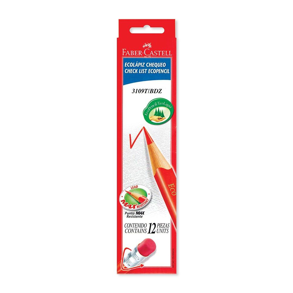 Lápiz Faber Castell Chequeo Triangular x 12und