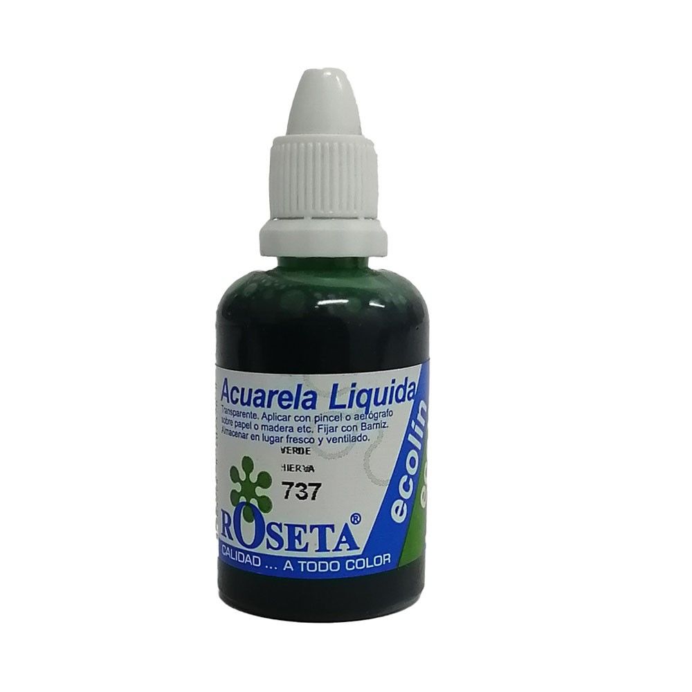 Acuarela Ecolín Roseta Color Verde Hierba 30 CC