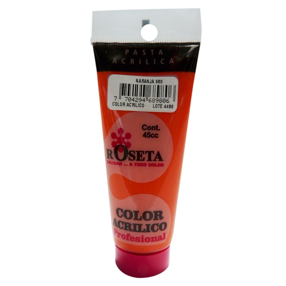 Acrílico Roseta en Tubo Naranja 45ml