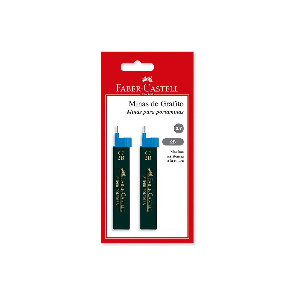 Minas Faber Castell Blíster 0.7 mm 2B x 2und