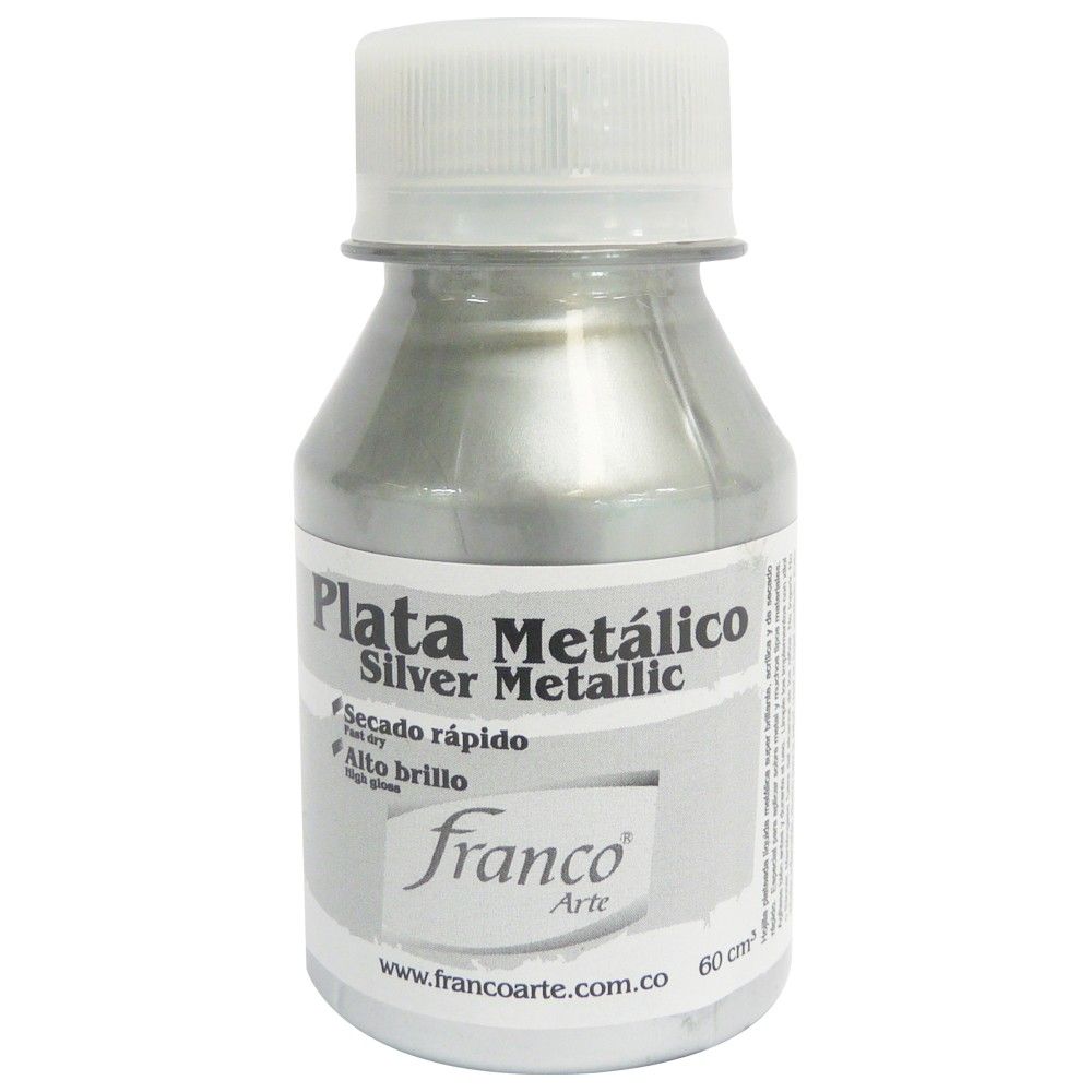 Pintura Franco Metálicos Plata 60ml