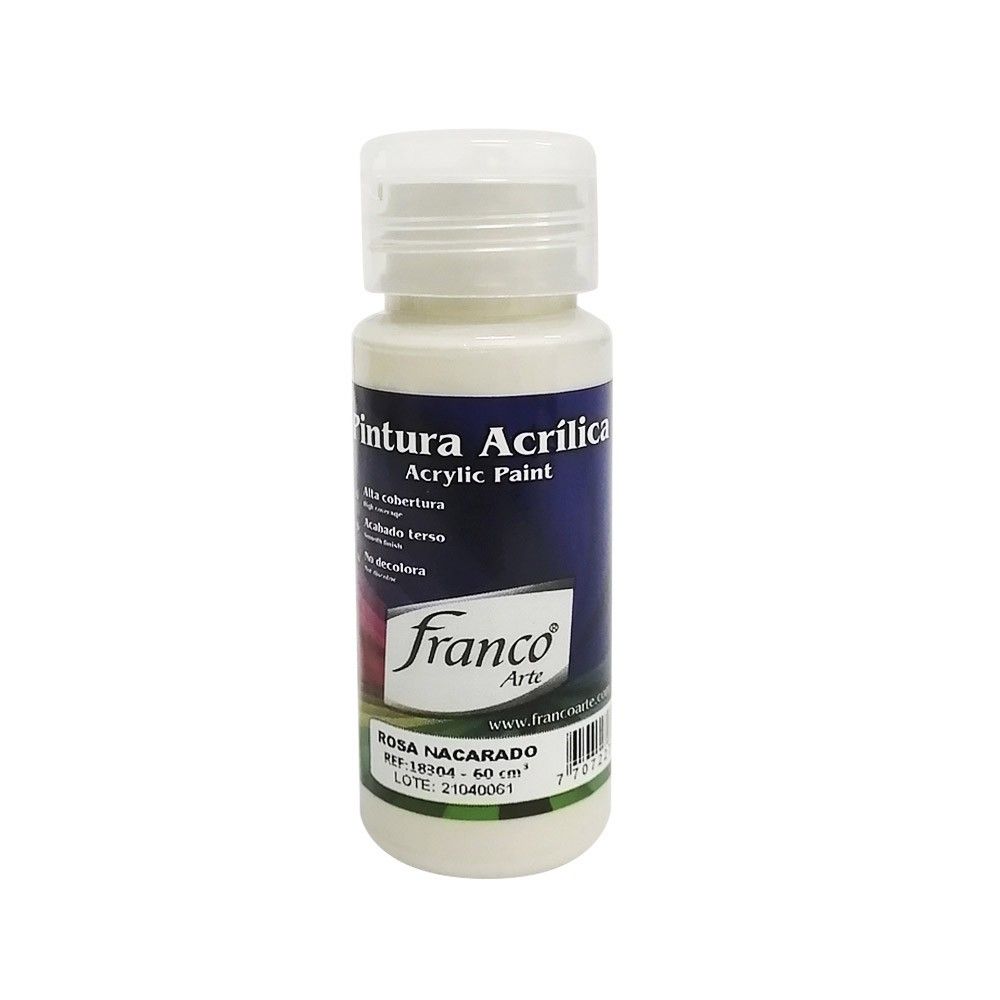 Acrílico Frio Franco Color Rosa Nacarado 60Cc