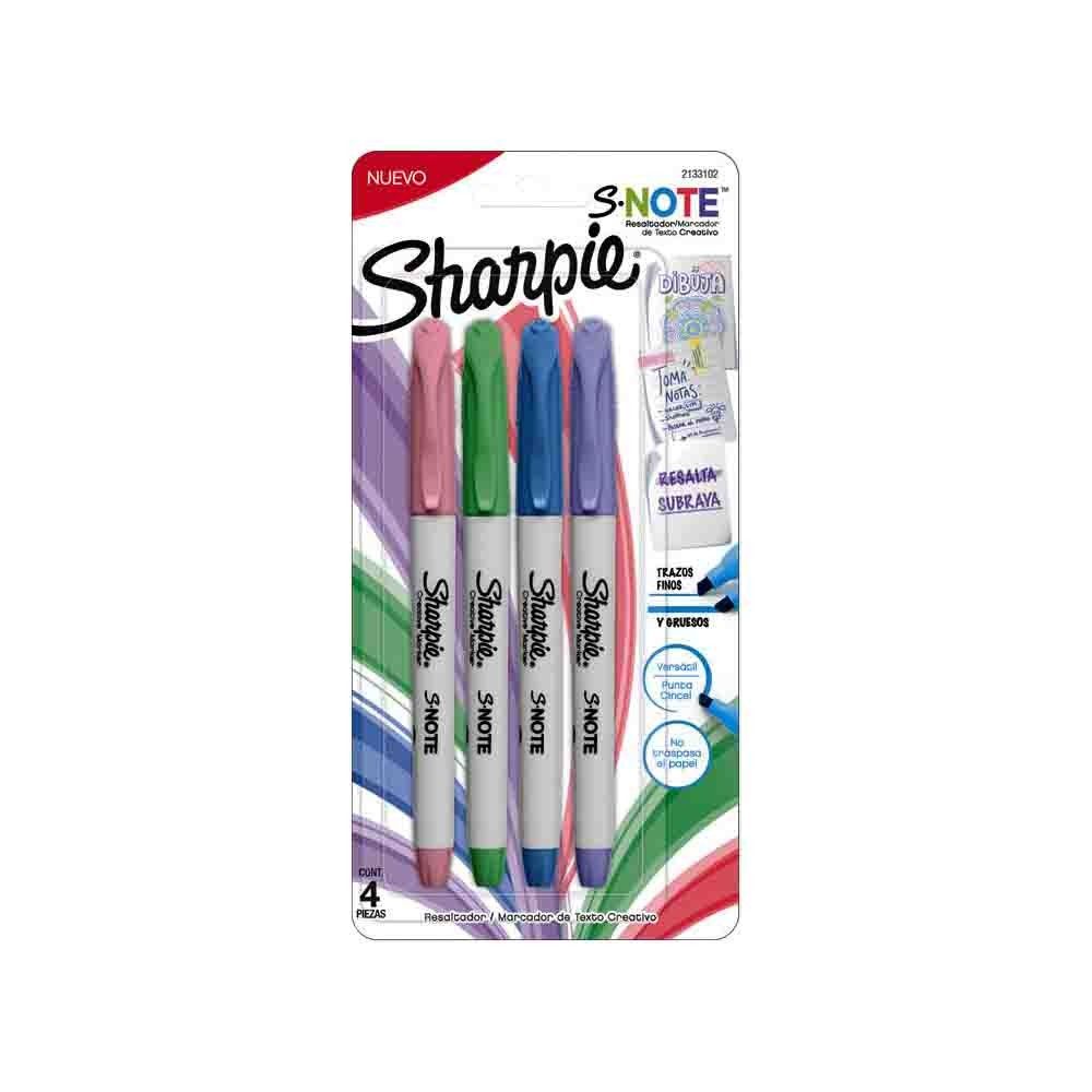 Resaltador Sharpie Colores Pastel  X 4 Und