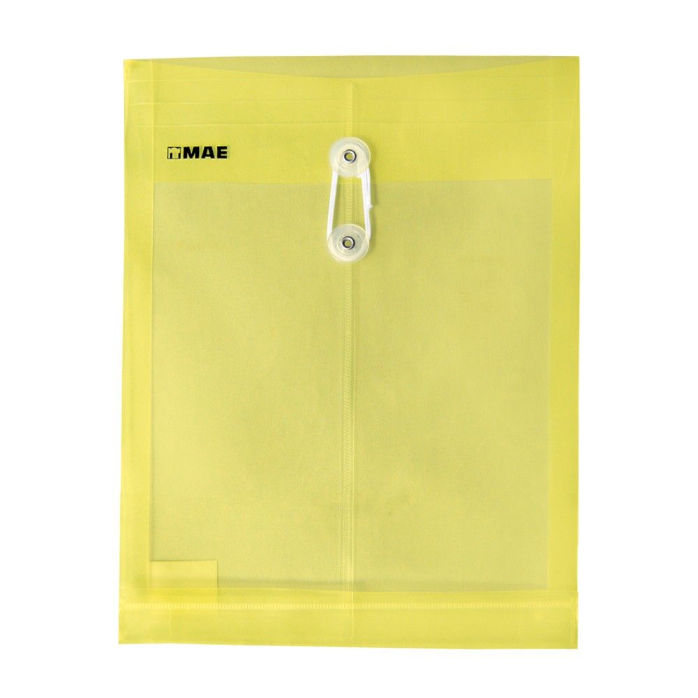 Sobre Vertical Carta Con Hilo Color Amarillo