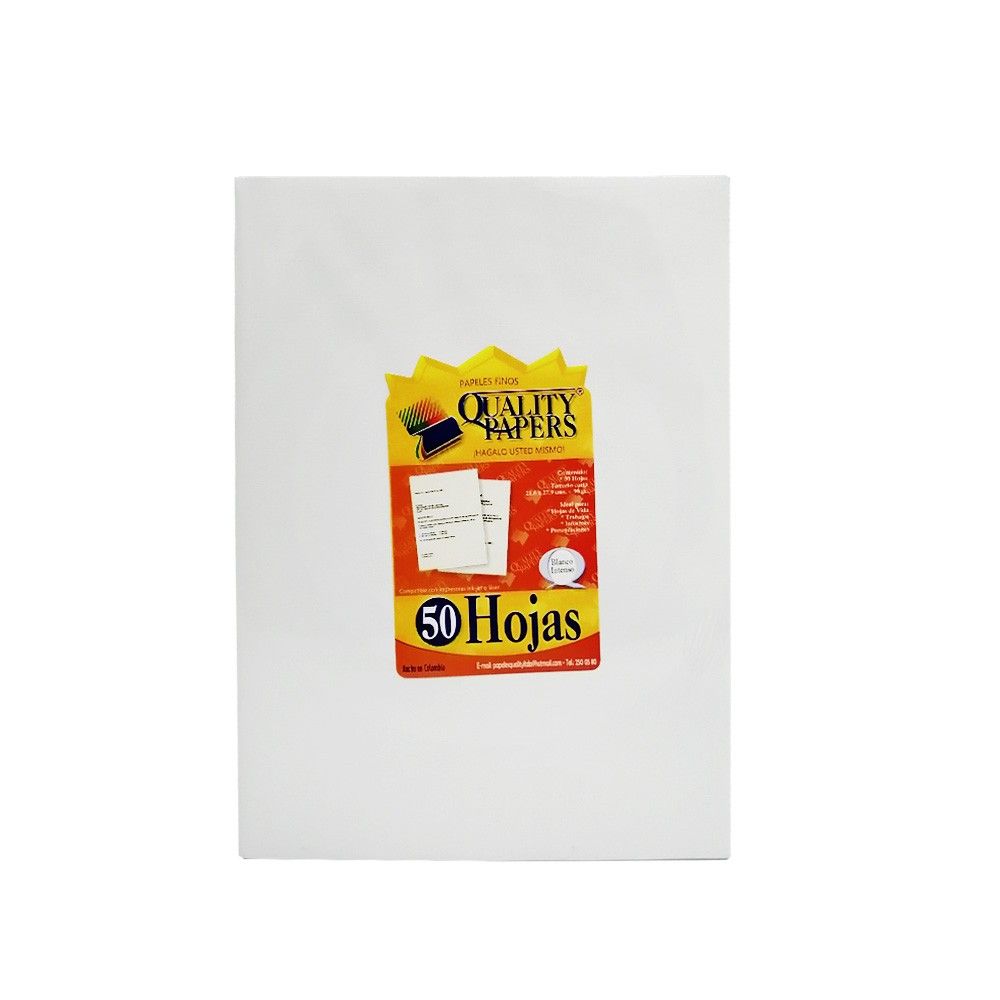 Papel Kimberly Color Blanco Intenso de 50 hojas Tamaño carta 90 Gr