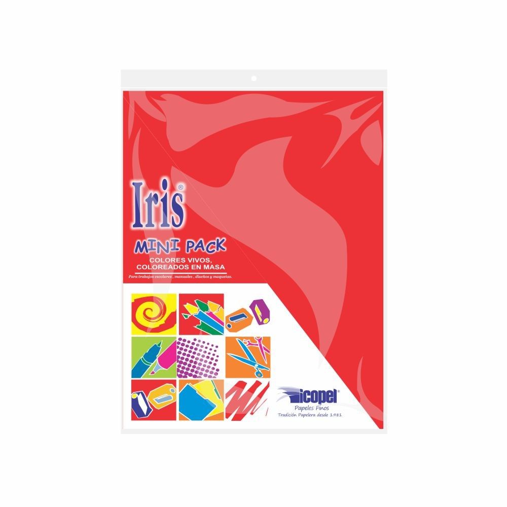Minipack Iris-Ultra Icopel Carta 20 Hojas Rojo