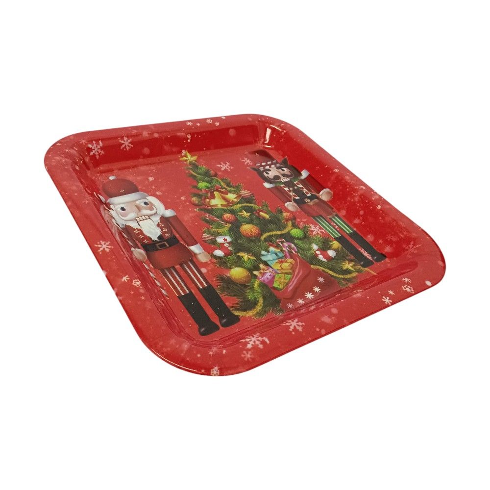 Bandeja 29X29Cm Plástico Navidad