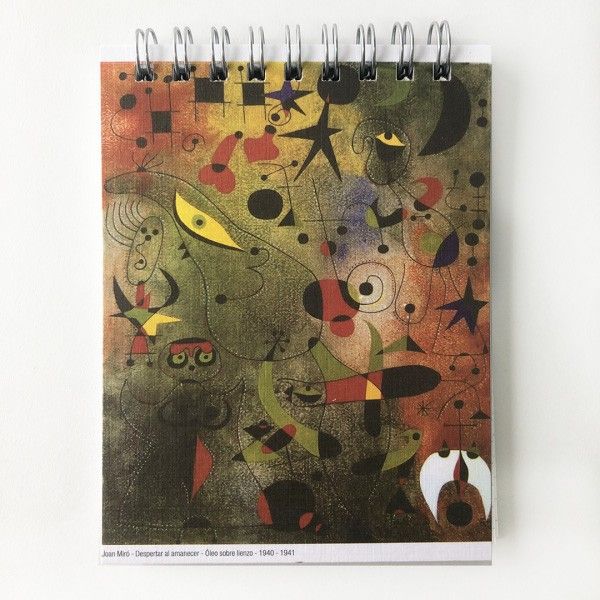 Mini Libretas De Cuadros Anilladas Miró 50 Hojas