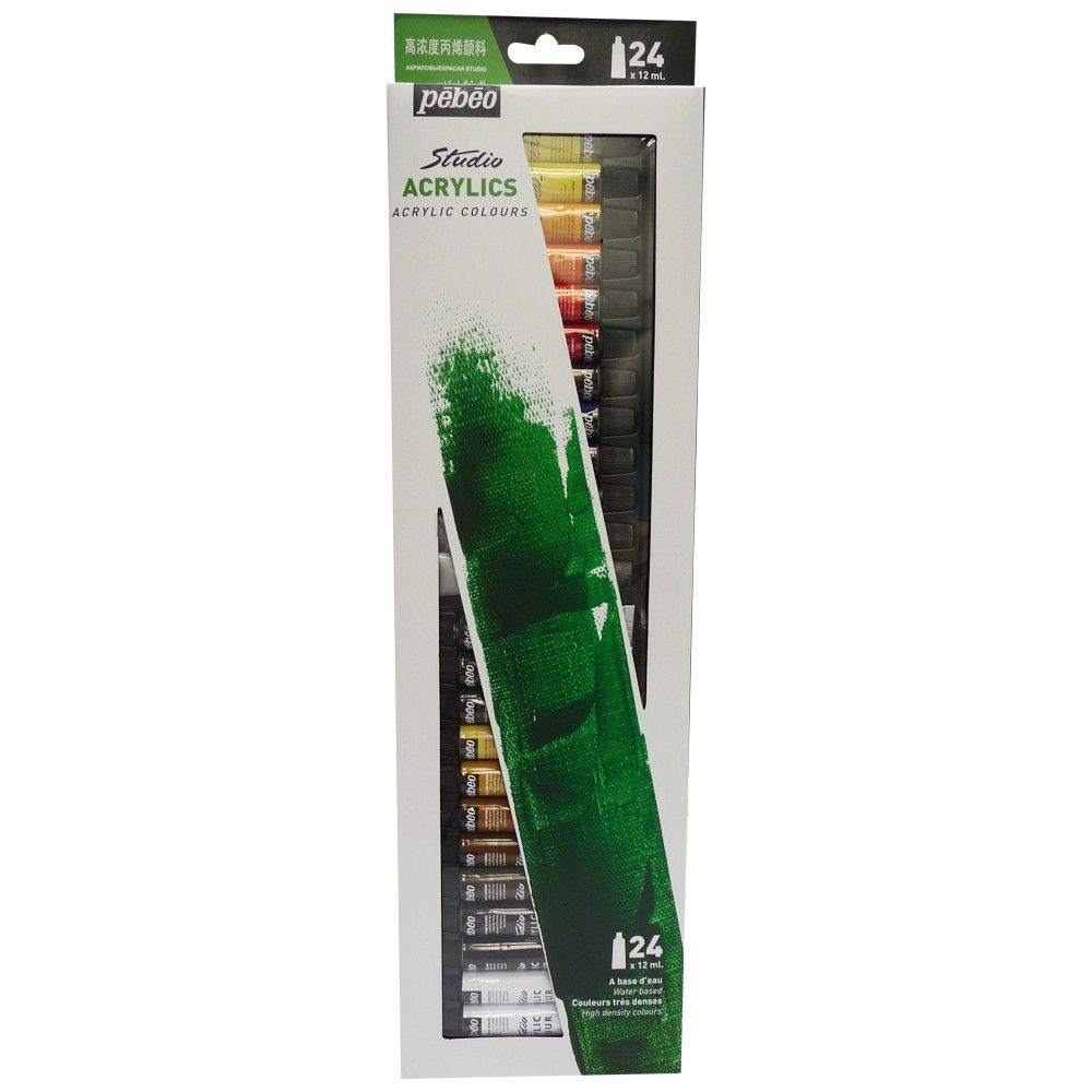 Acrílicos con Estuche Pebeo Studio 12ml x24 und