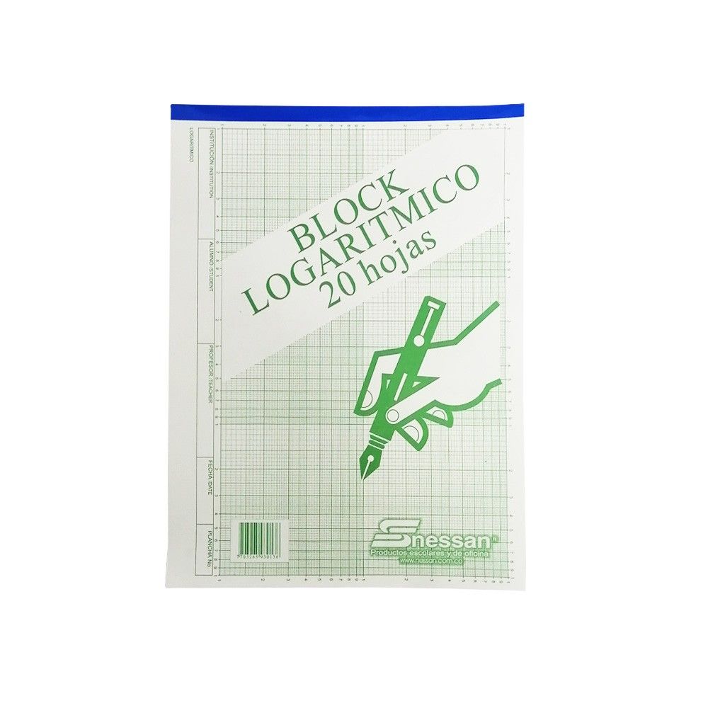 Block Nessan Logarítmico 60 Grs x 20 Hojas