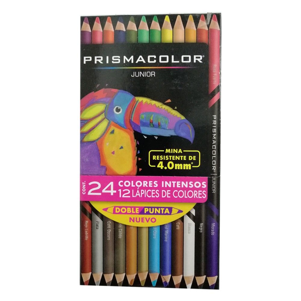 Colores Prismacolor Doble Punta Junior 24 Colores 4.0mm x12 und